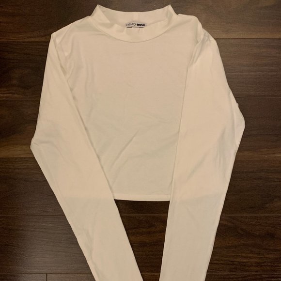 FASHION NOVA | cropped long sleeve shirt - Picture 1 of 4